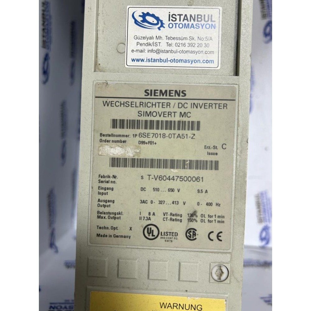 SIEMENS 6SE7018-0TA51